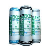 Knauf Eko Roll Loft insulation roll, (L)5.68m (W)1.14m (T)170mm
