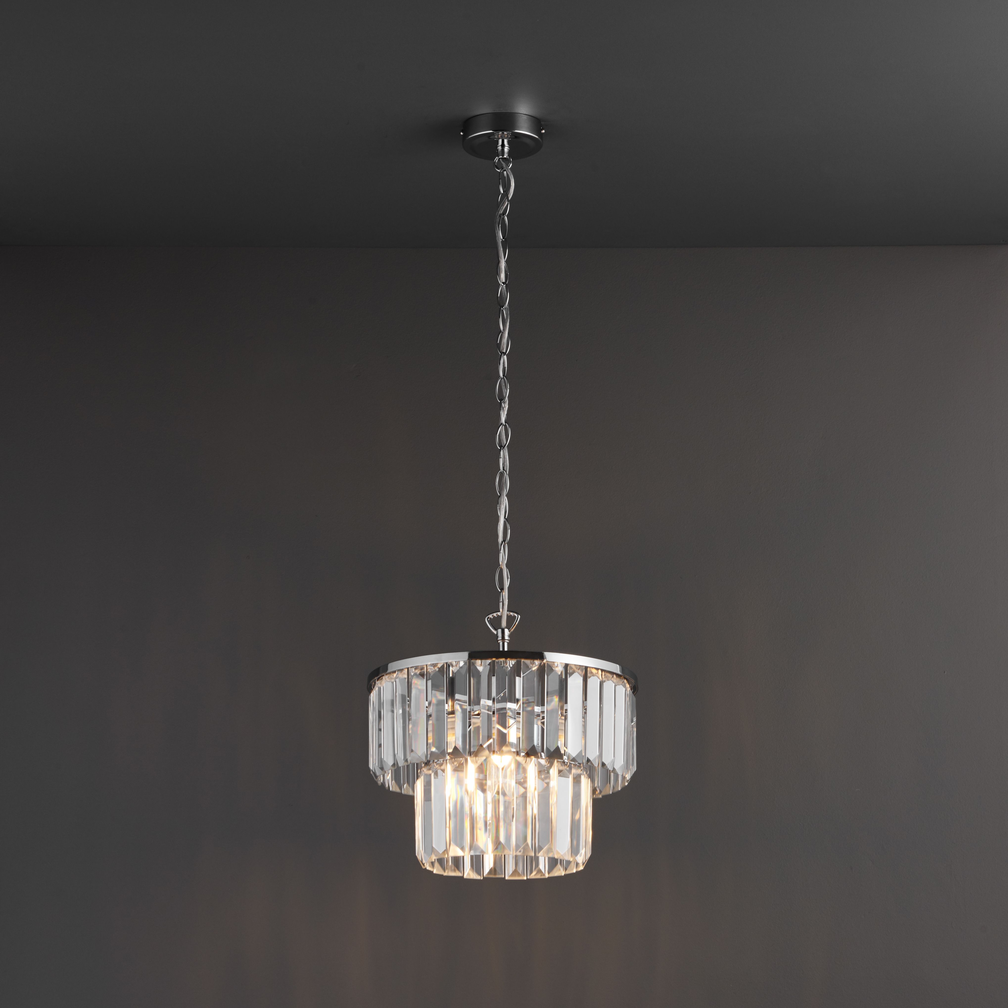 Knightsbridge pendant Mirror effect Pendant ceiling light, (Dia)300mm