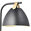 Koby Matt Black Gold effect Table lamp