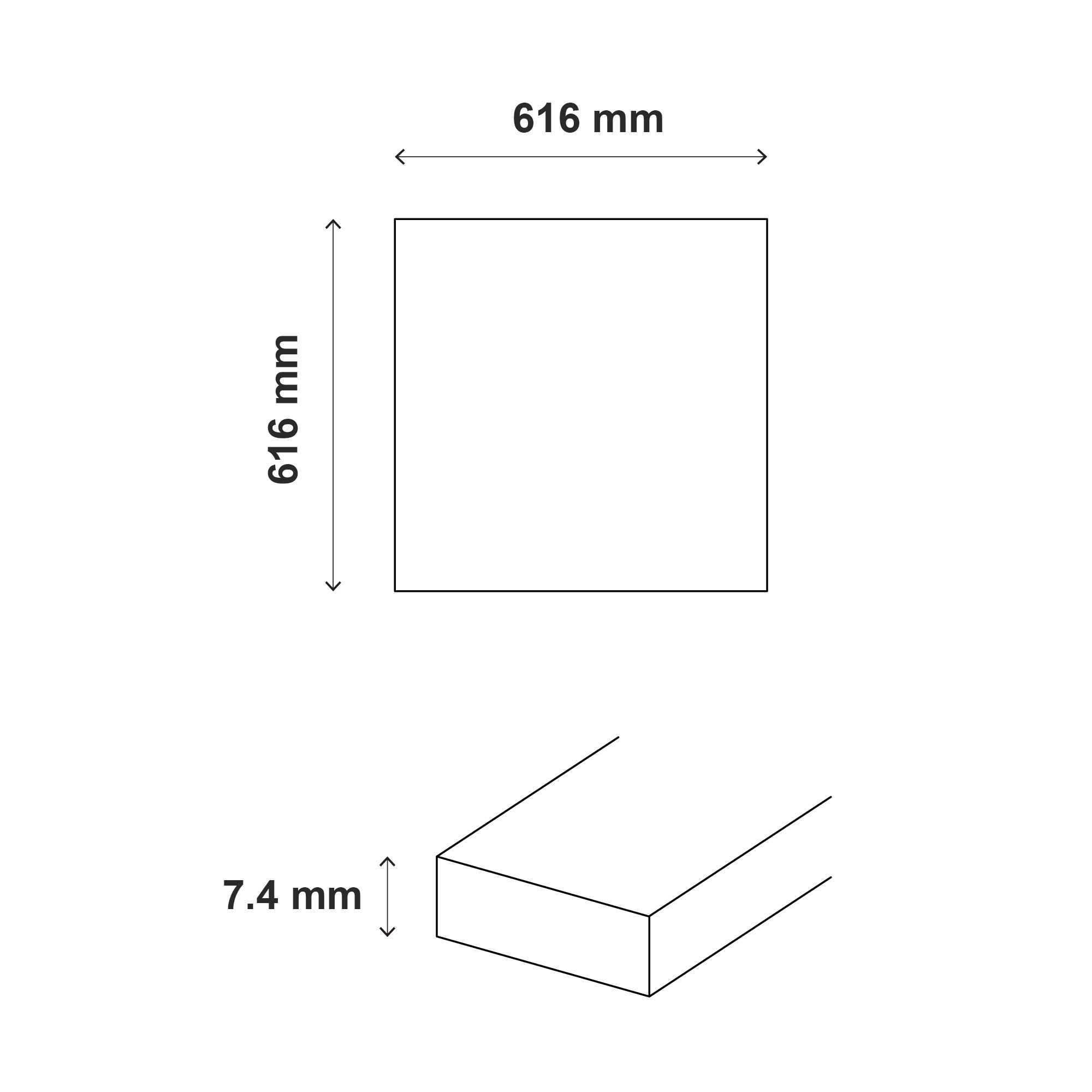 Konkrete Anthracite Matt Concrete effect Porcelain Indoor Wall & floor tile, Pack of 4, (L)616mm (W)616mm