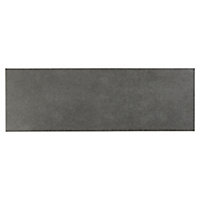 Konkrete Anthracite Matt Konkrete Concrete effect Ceramic Wall Tile, Pack of 8, (L)600mm (W)200mm