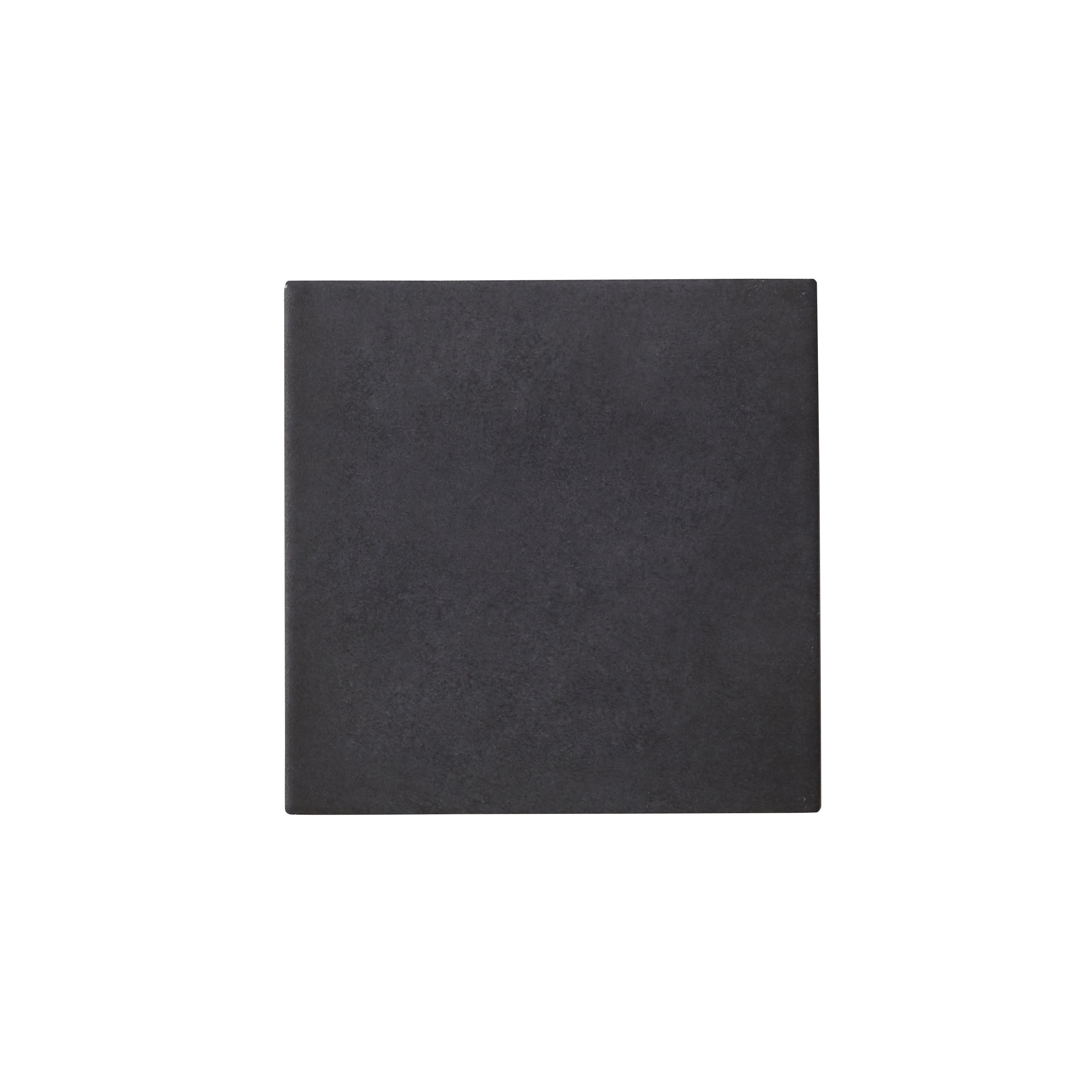 Konkrete Black Matt Stone effect Porcelain Wall & floor Tile, Pack of 34, (L)200mm (W)200mm