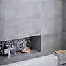 Konkrete Grey Matt Ceramic Wall Tile, Pack of 14, (L)500mm (W)200mm