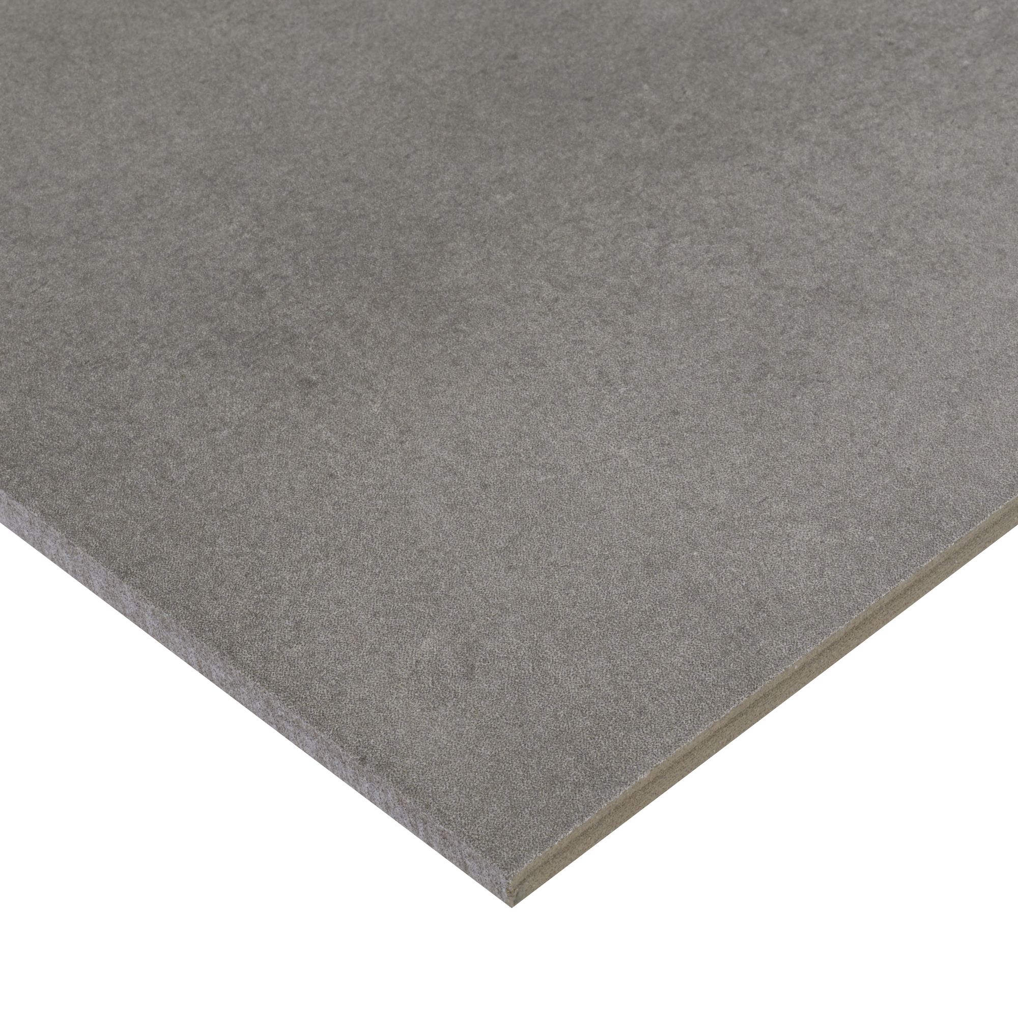 Konkrete Grey Matt Concrete effect Porcelain Outdoor Wall & floor Tile, Pack of 3, (L)610mm (W)610mm