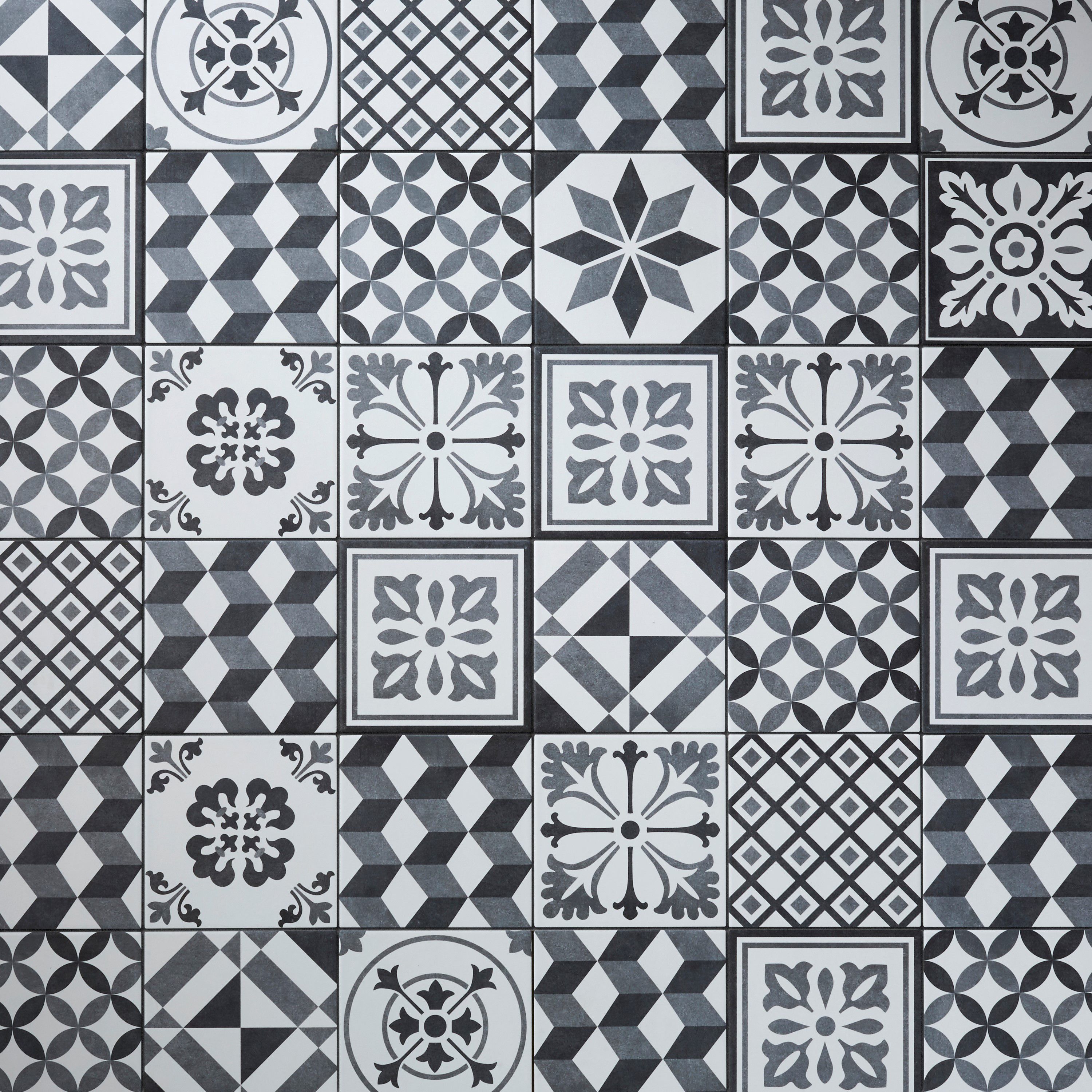 Colours Konkrete Grey Décor mix Porcelain Wall & floor Tile - 5
