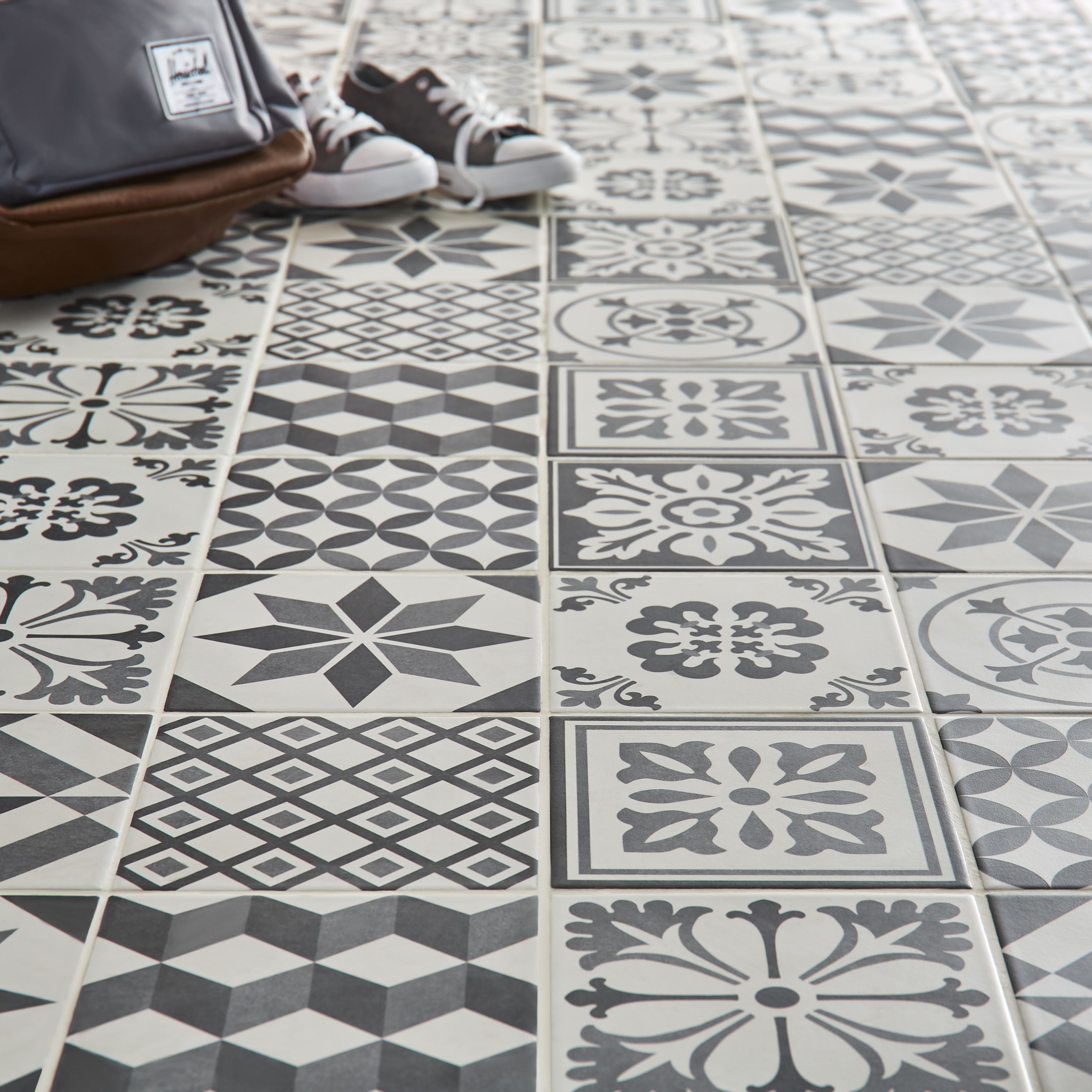 Colours Konkrete Grey Décor mix Porcelain Wall & floor Tile - 8