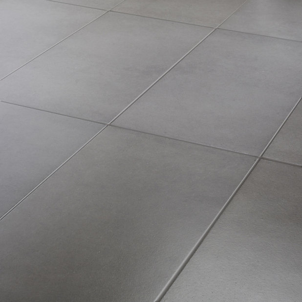Konkrete Grey Matt Modern Concrete, Grey Bathroom Tiles B Q