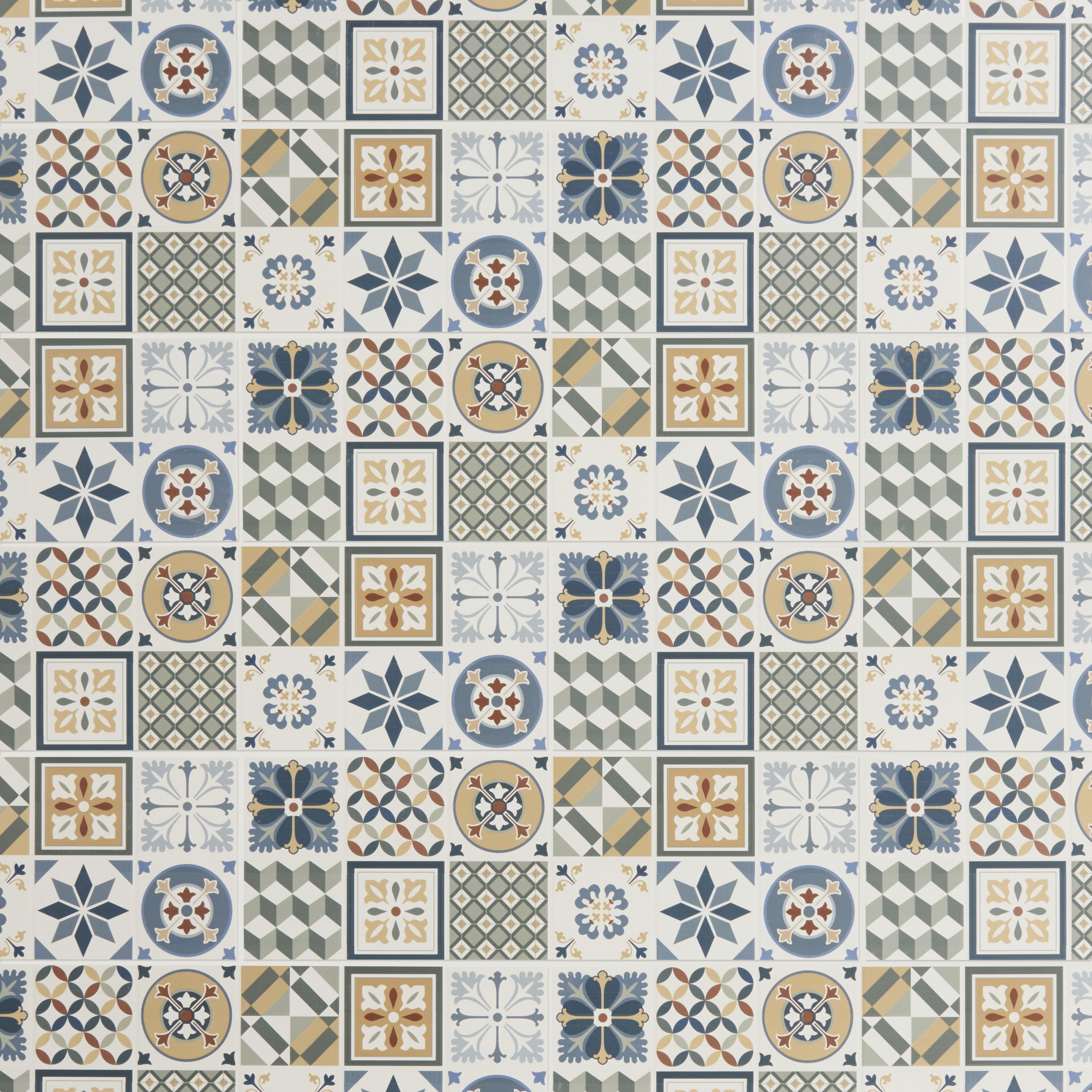 Konkrete Multicolour Matt Concrete effect Ceramic Indoor Wall Tile, Pack of 12, (L)600mm (W)200mm