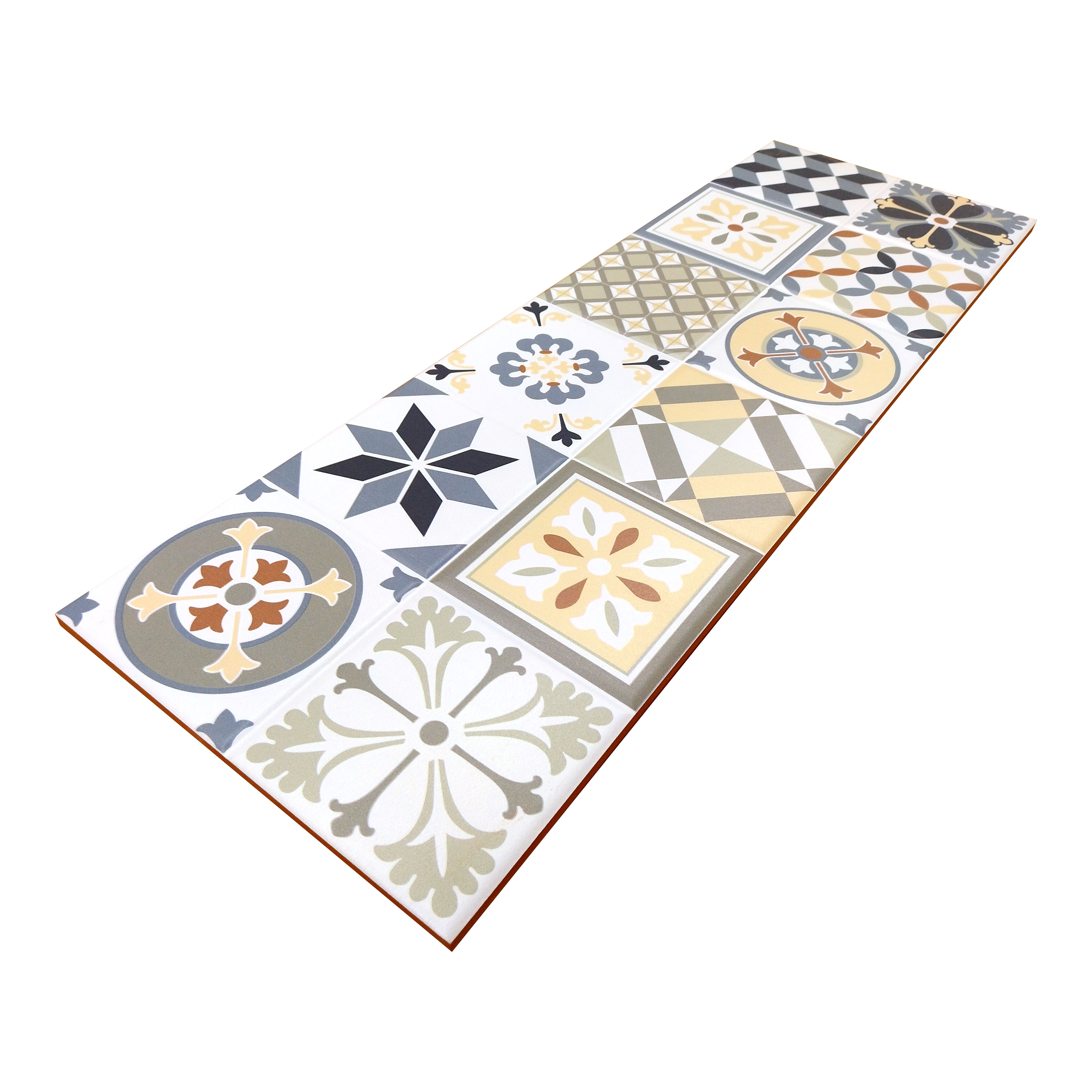 Konkrete Multicolour Matt Concrete effect Ceramic Indoor Wall Tile, Pack of 12, (L)600mm (W)200mm