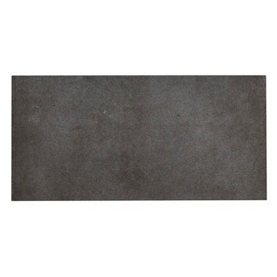 Konkrete Rectangular Anthracite Matt Modern Concrete effect Porcelain ...