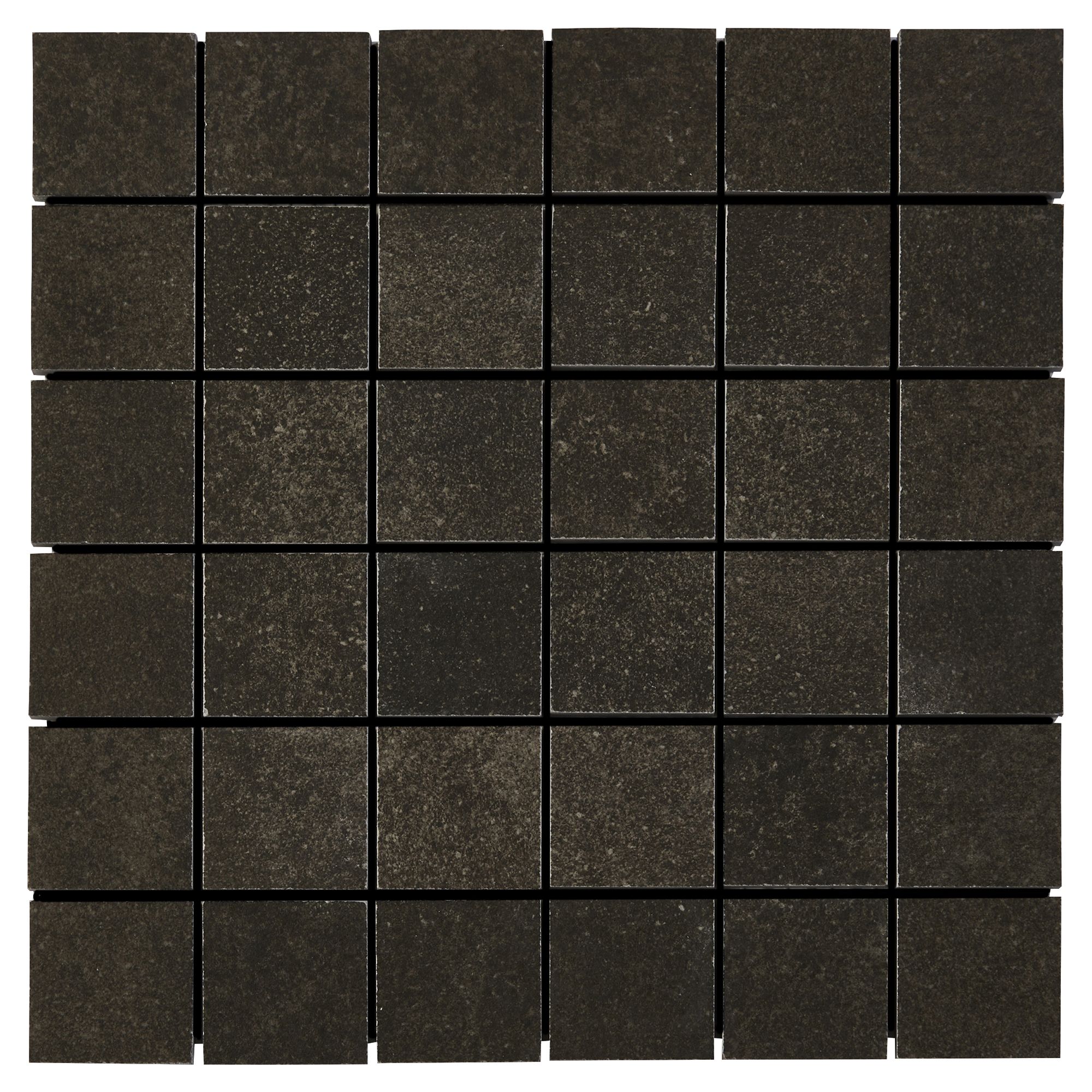 Kontainer Anthracite Matt Concrete effect Mosaic Porcelain 5x5 Mosaic tile sheet
