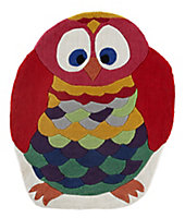 Kori Owl Blue & red Rug 100cmx80cm