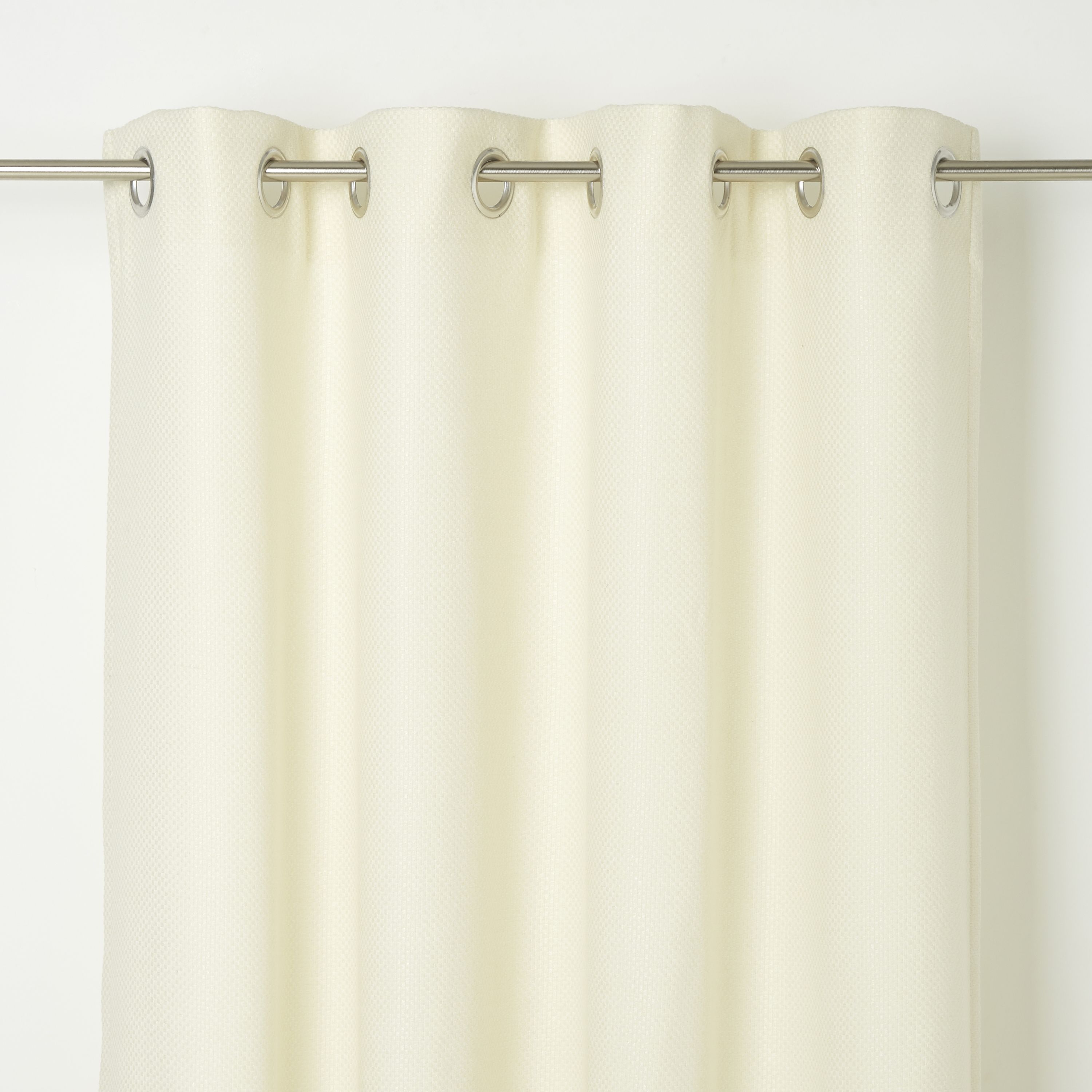 Kosti Cream Plain Unlined Eyelet Curtain (W)167cm (L)183cm, Single ...