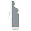 KOTA White MDF Ogee Architrave (L)2.18m (W)69mm (T)18mm