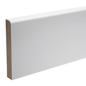 KOTA White MDF Rounded Skirting board (L)2.4m (W)119mm (T)18mm, Pack of 2