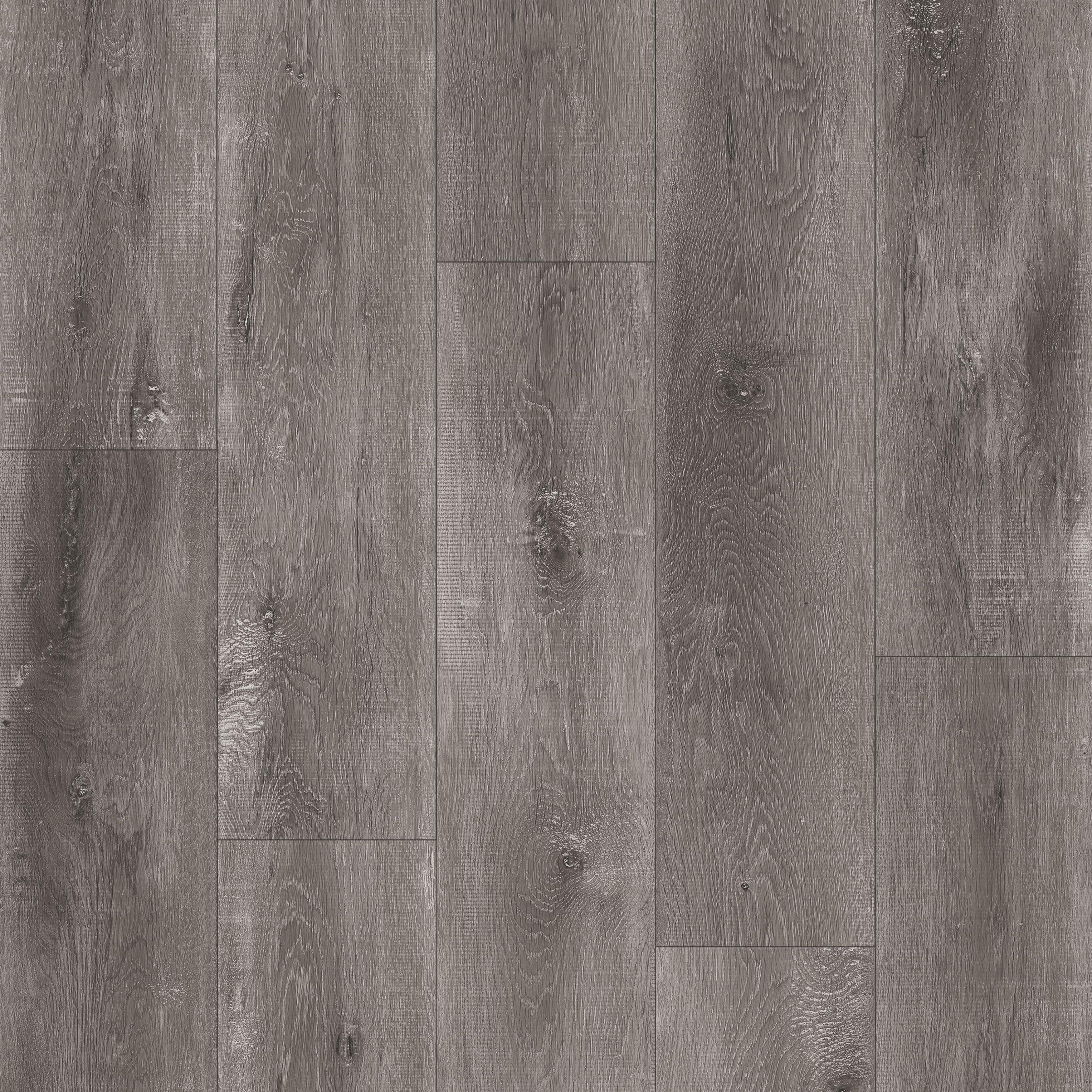 Kraus Ashdown Grey Natural Wood effect Embossed Luxury vinyl click Vinyl tile, 2.2m²