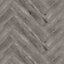 Kraus Brampton Herringbone Grey wood effect Click flooring, 2.34m², Pack of 30