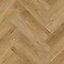 Kraus Weaveley Herringbone Light Oak Light oak effect Click flooring, 2.34m², Pack of 30