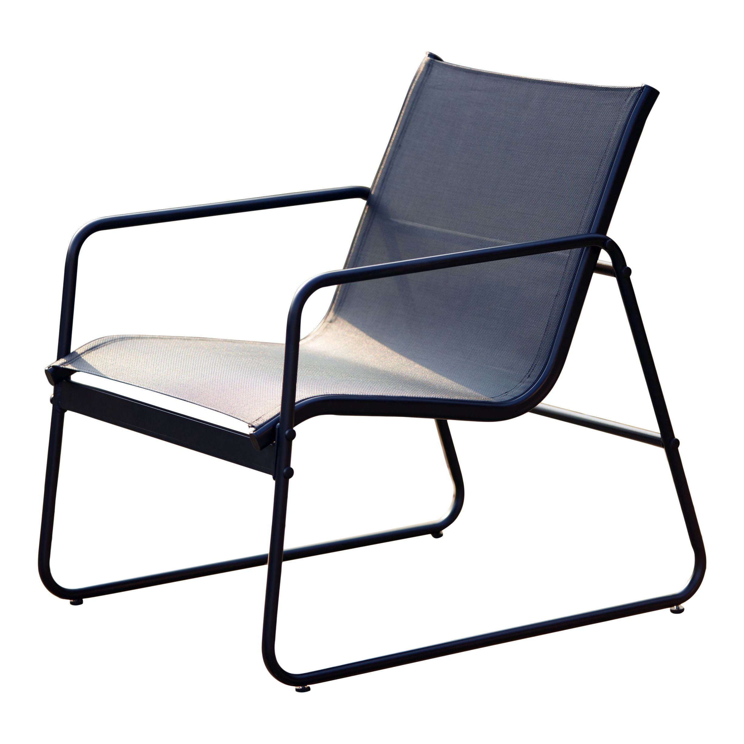 Krista Matt Black Metal 4 Seater Coffee set