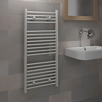 Kudox 429W White Towel heater (H)974mm (W)450mm