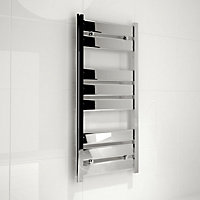 Kudox Almeria 241W Silver Towel heater (H)974mm (W)450mm