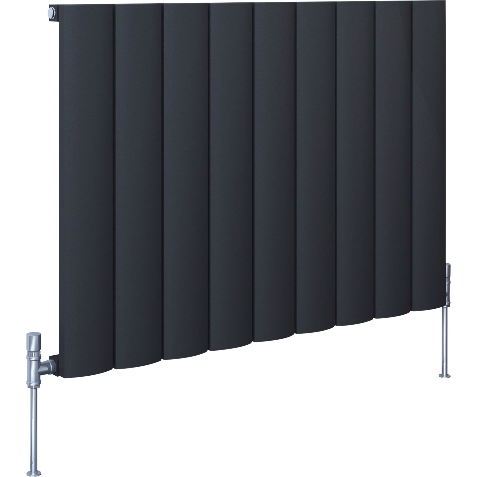 Kudox AluLite Black Horizontal Designer Radiator, (W)850mm x (H)600mm