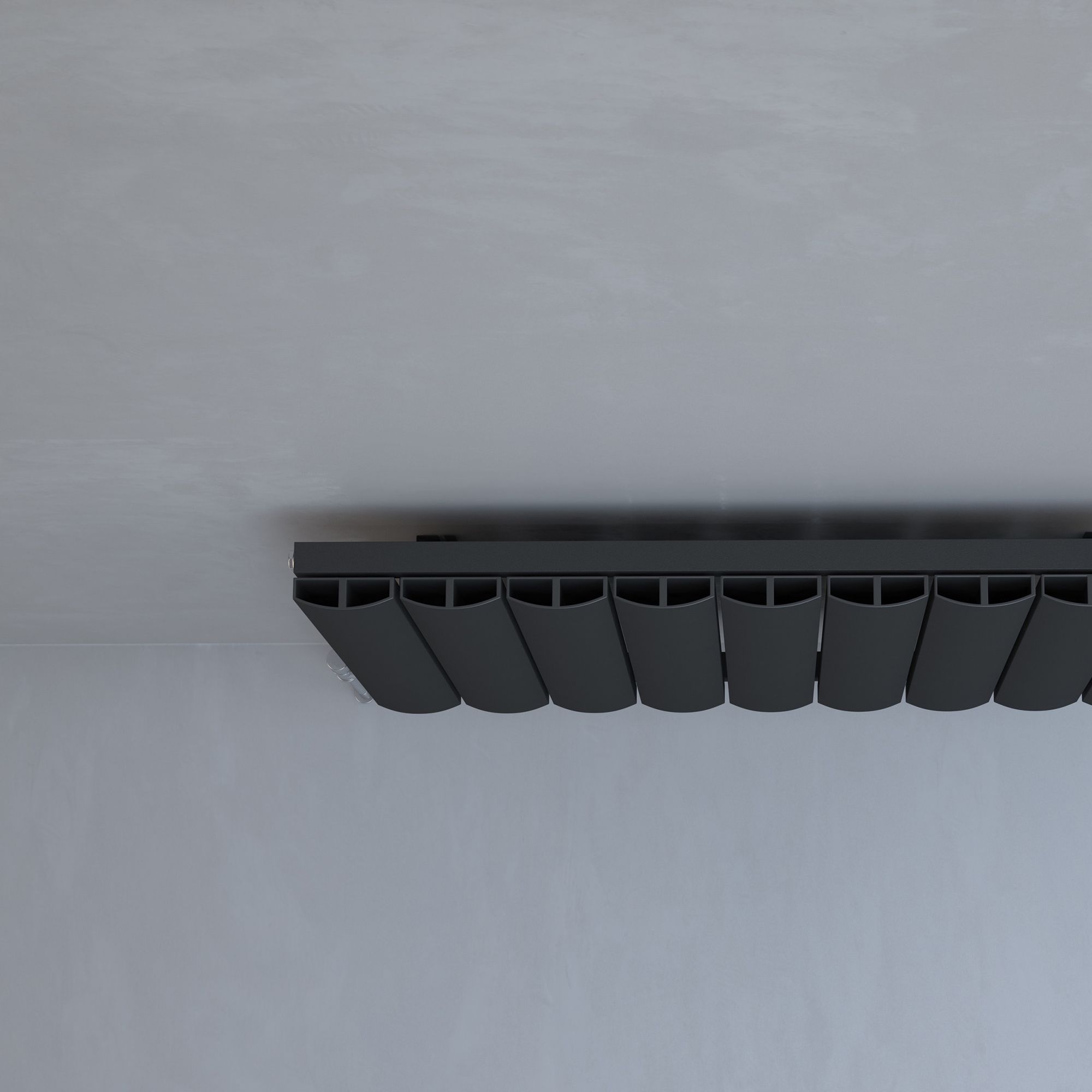 Kudox AluLite Black Horizontal Designer Radiator, (W)850mm x (H)600mm