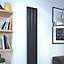 Kudox AluLite Black Vertical Designer Radiator, (W)280mm x (H)1800mm