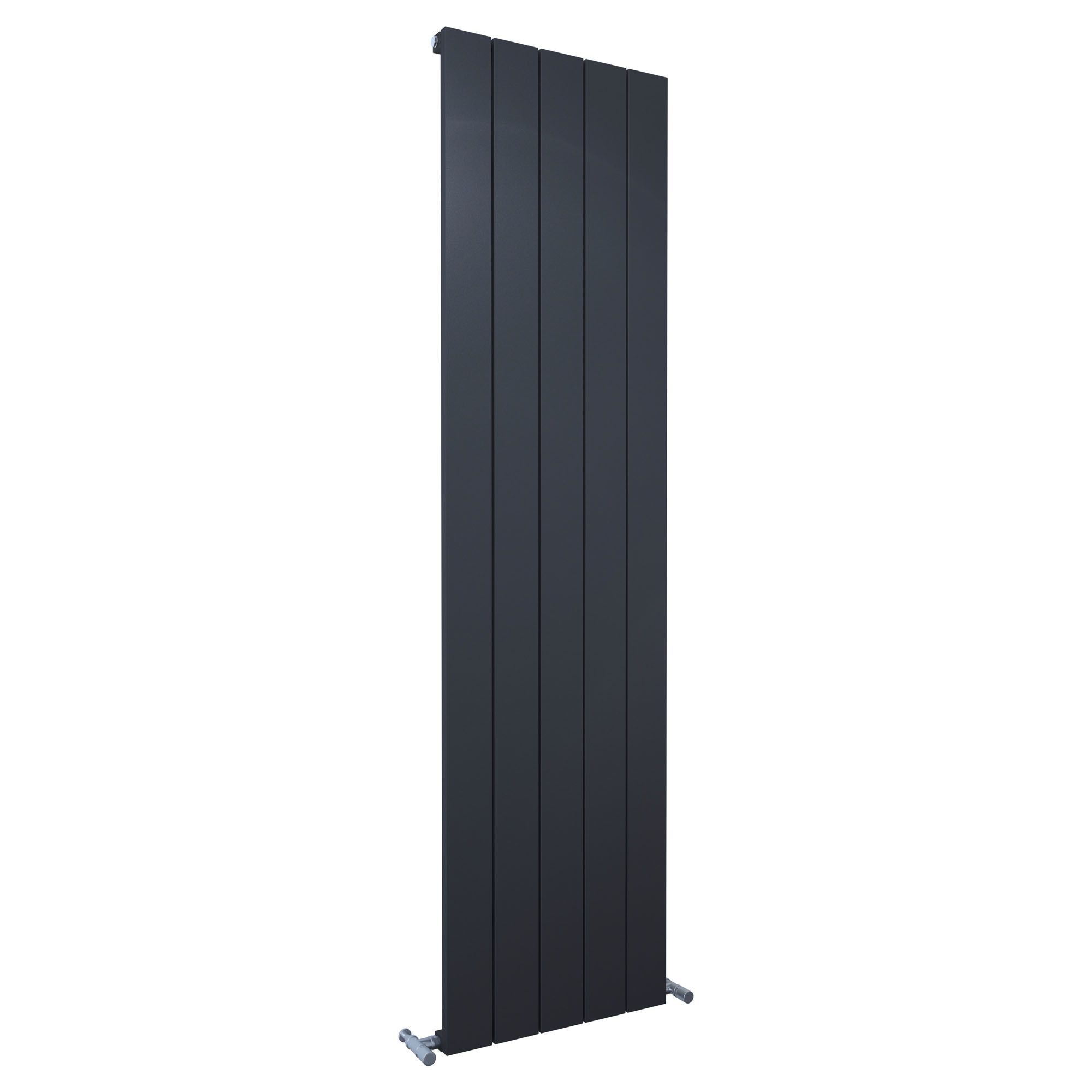 Kudox AluLite Black Vertical Designer Radiator, (W)470mm x (H)1800mm
