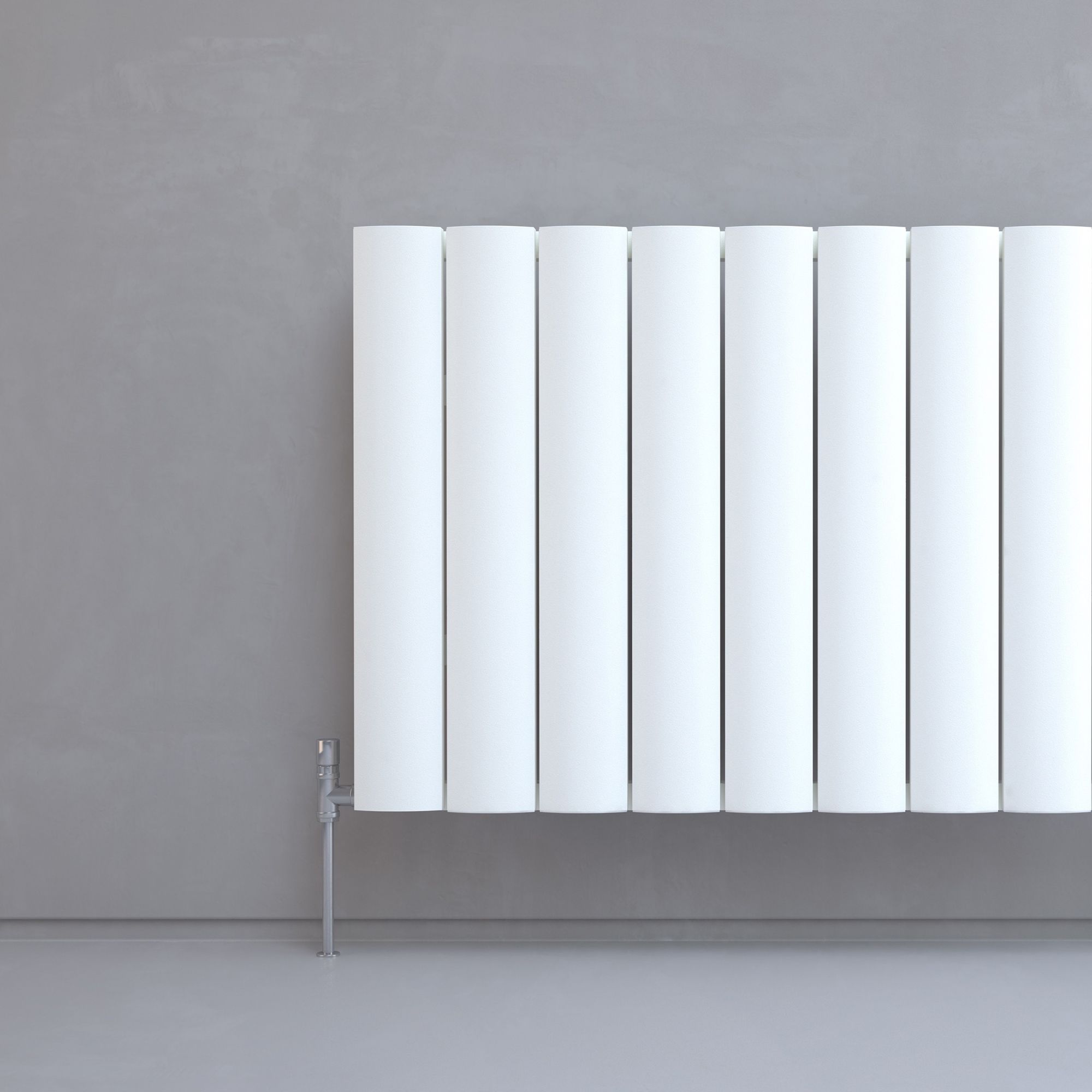 Kudox AluLite White Horizontal Designer Radiator, (W)850mm x (H)600mm