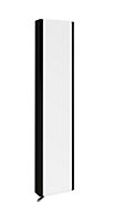 Kudox Cassano Mirror Black Vertical Designer Radiator, (W)400mm x (H)1800mm