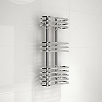 Kudox Cordoba 156W Silver Towel heater (H)650mm (W)300mm