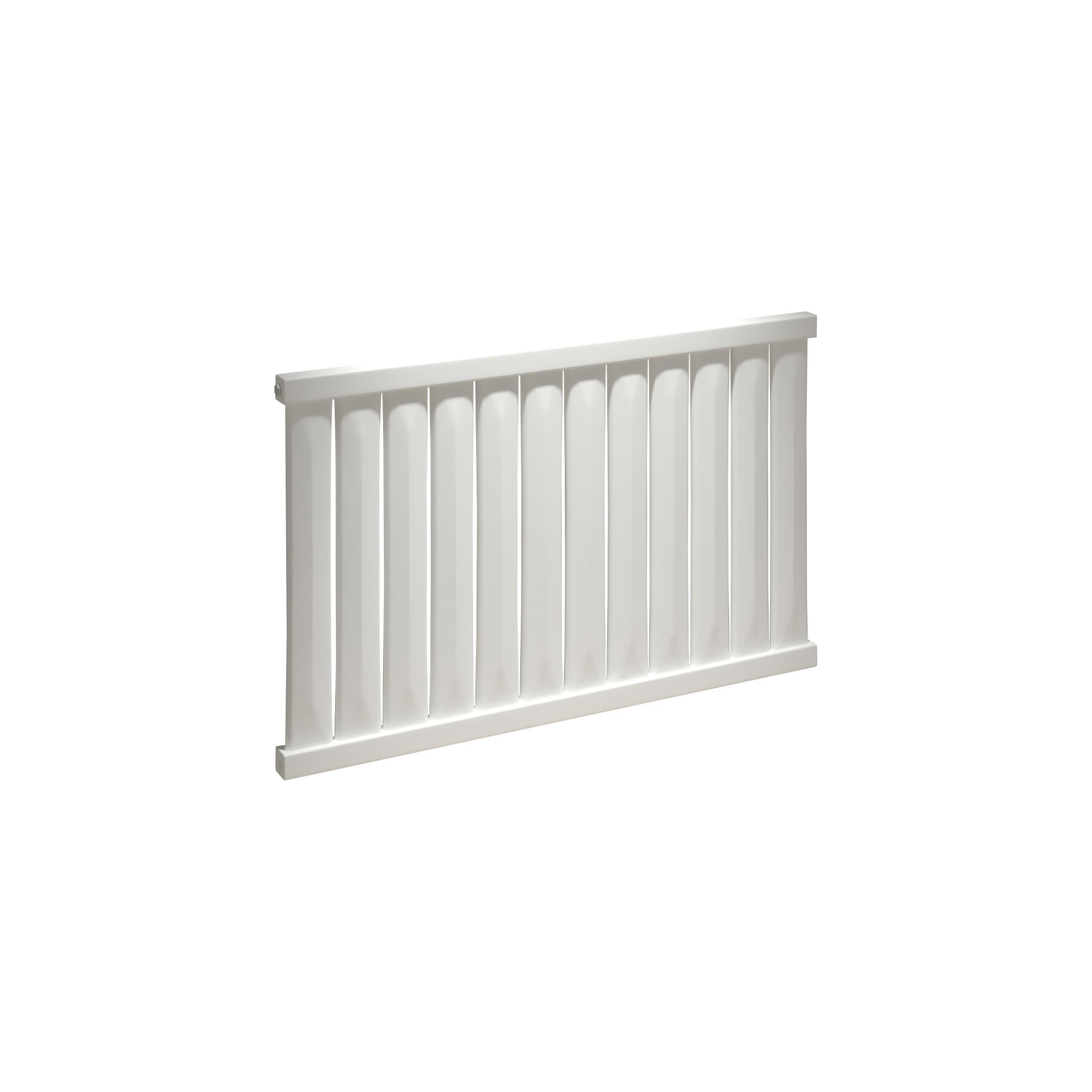 Kudox Elmas Horizontal Designer Radiator, Satin white (W)970mm (H)600mm