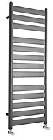 Kudox Linear Anthracite Electric Towel warmer (W)500mm x (H)1300mm