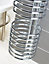 Kudox Loop Chrome effect Electric Towel warmer (W)320mm x (H)1635mm