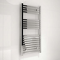 Kudox Sevilla 289W Silver Towel heater (H)974mm (W)450mm