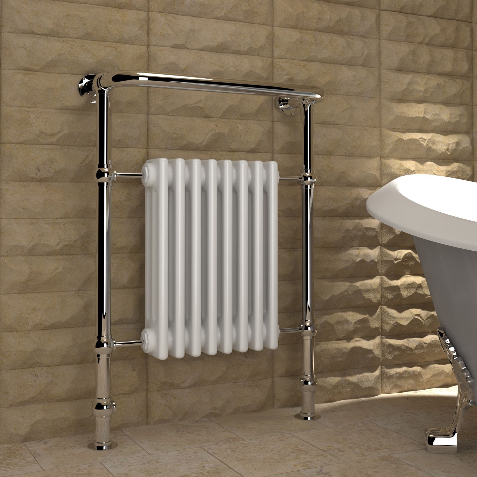 Kudox Victoria 531W White Towel heater (H)952mm (W)675mm
