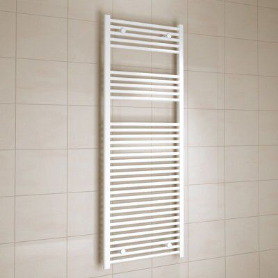 Kudox White Electric Towel warmer (W)600mm x (H)1600mm at B&Q