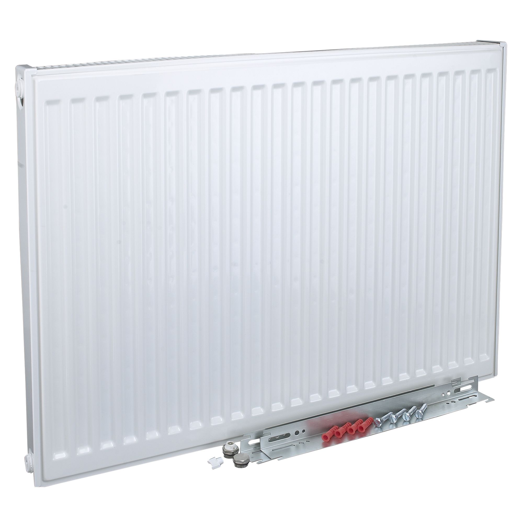 Kudox White Type 11 Single Panel Radiator, (W)1000mm X (H)600mm | DIY ...