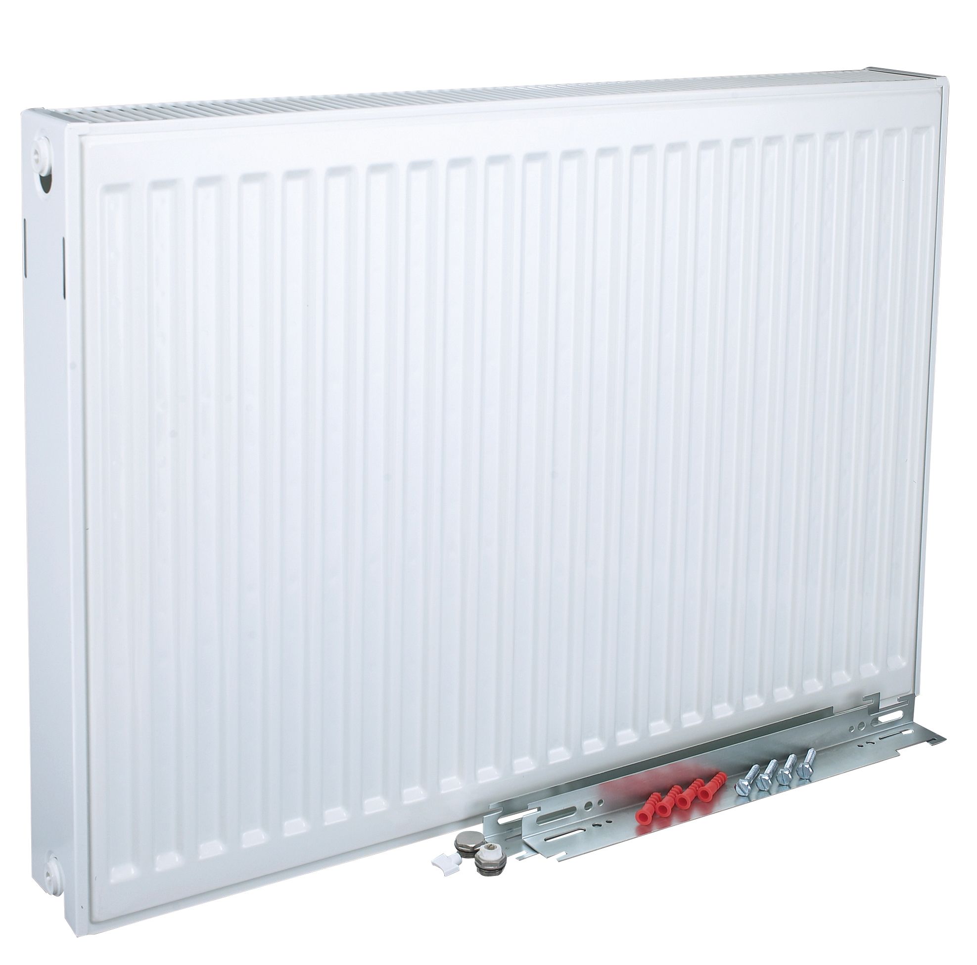 Kudox White Type 22 Double Panel Radiator, (W)1000mm X (H)400mm | DIY ...