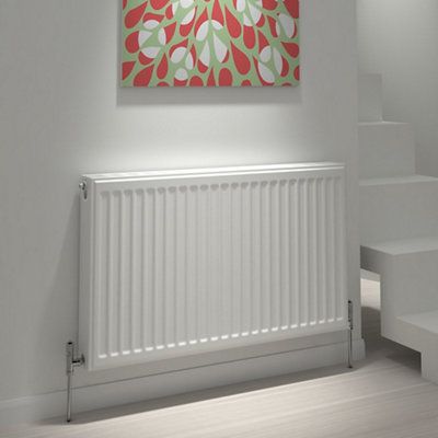 Kudox White Type 22 Double Panel Radiator, (W)1200mm x (H)600mm