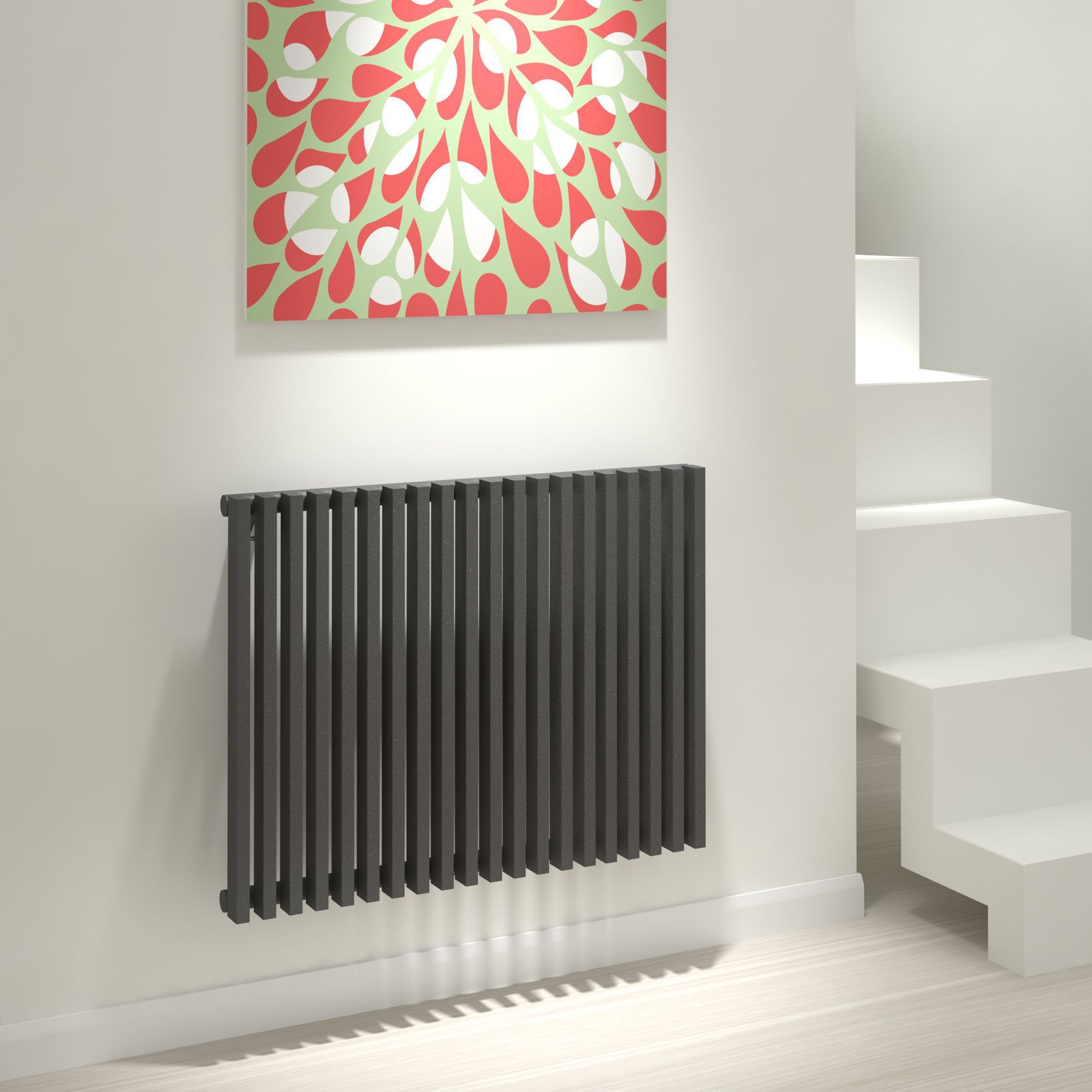 Kudox Xylo Anthracite Horizontal Designer Radiator, (W)780mm x (H)600mm