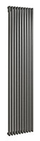 Kudox Xylo Anthracite Vertical Designer Radiator, (W)380mm x (H)1800mm