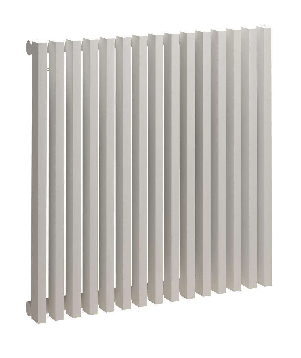 Kudox Xylo White Vertical Designer Radiator, (W)580mm x (H)600mm