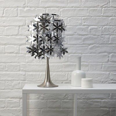 KYRA TABLE LAMP SILVER EFFECT