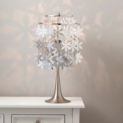 KYRA TABLE LAMP SILVER EFFECT