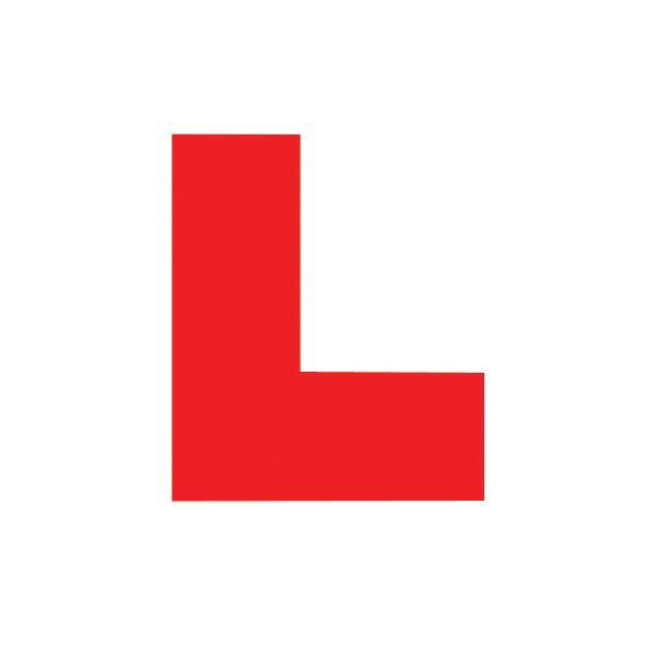 L plate PVC Advisory sign, (H)180mm (W)180mm