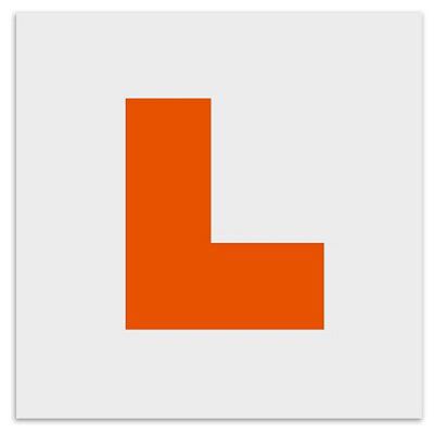 L plates Advisory sign