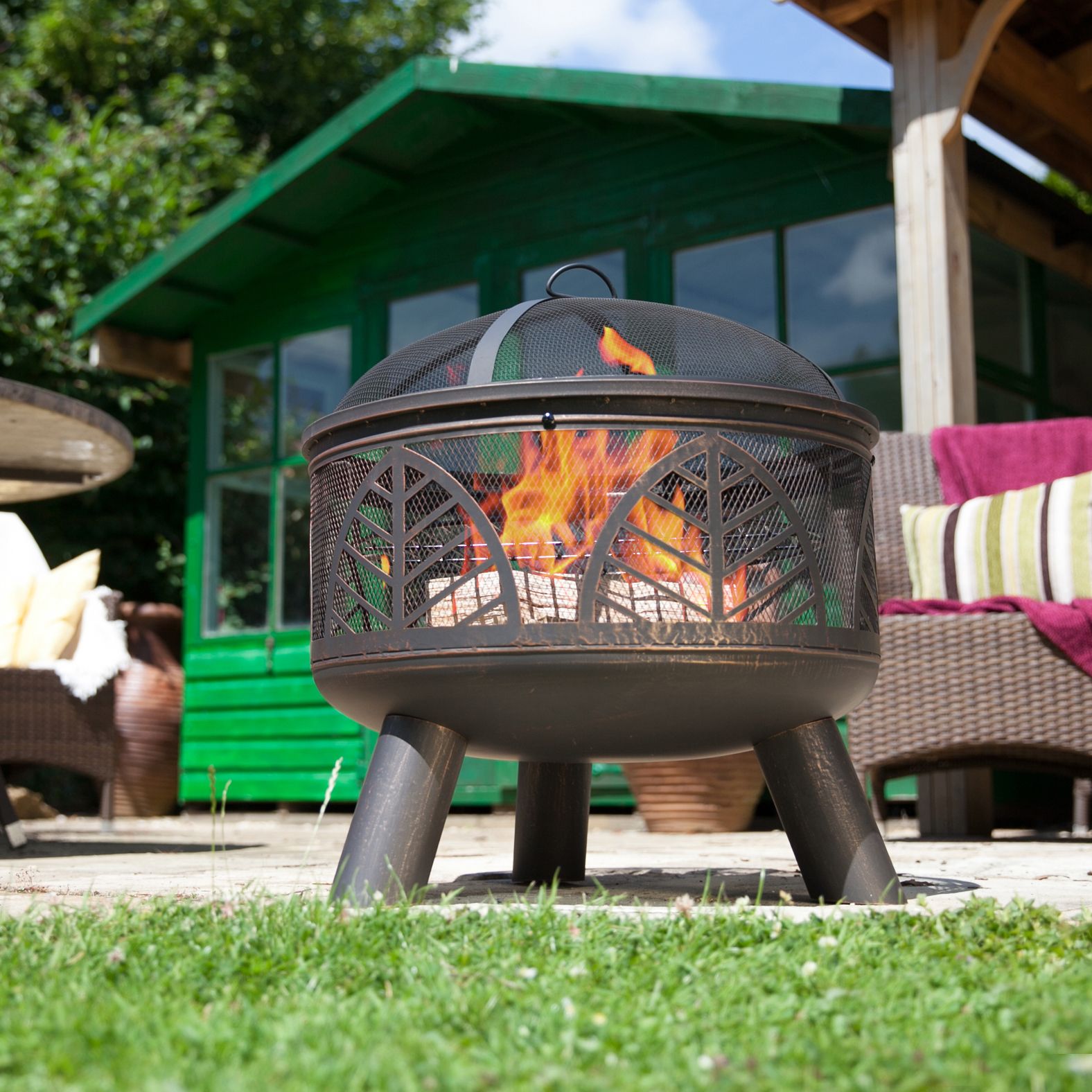 La Hacienda Alexis Steel Bronze Firepit