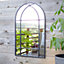 La Hacienda Aston & Wold Arundel Black Arch Framed Garden mirror 1000mm x 600mm